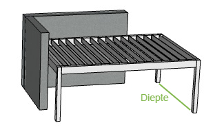Offerte Genius overkapping met lamellen A10