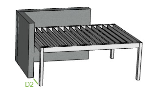 Offerte Genius overkapping met lamellen A10