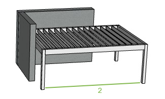 Offerte Genius overkapping met lamellen A10