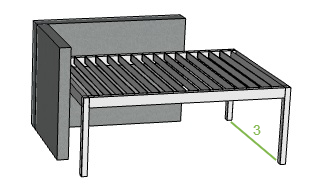 Offerte Genius overkapping met lamellen A10