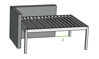 Offerte Genius overkapping met lamellen A10