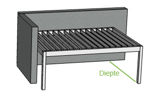 Offerte Genius overkapping met lamellen A11