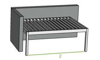 Offerte Genius overkapping met lamellen A11