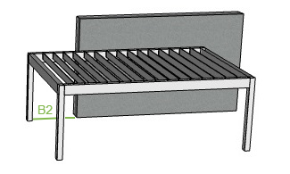 Offerte Genius overkapping met lamellen A2
