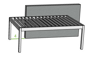 Offerte Genius overkapping met lamellen A2