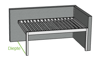 Offerte Genius overkapping met lamellen A4