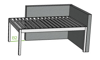 Offerte Genius overkapping met lamellen A5