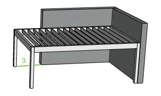 Offerte Genius overkapping met lamellen A5