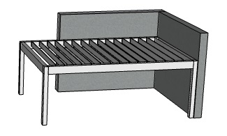 Offerte Genius overkapping voor aanbouw met lamellen