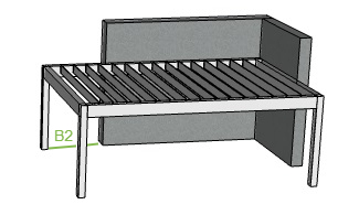 Offerte Genius overkapping met lamellen A6