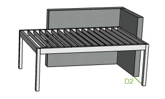 Offerte Genius overkapping met lamellen A6