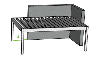 Offerte Genius overkapping met lamellen A6