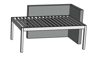 Offerte Genius overkapping voor aanbouw met lamellen