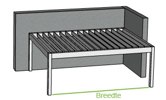 Offerte Genius overkapping met lamellen A7