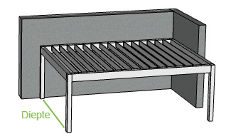 Offerte Genius overkapping met lamellen A7