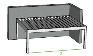 Offerte Genius overkapping met lamellen A7
