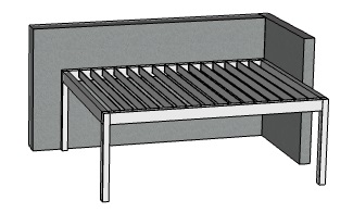 Offerte Genius overkapping voor aanbouw met lamellen