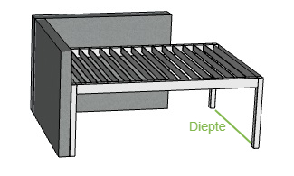 Offerte Genius overkapping met lamellen A9