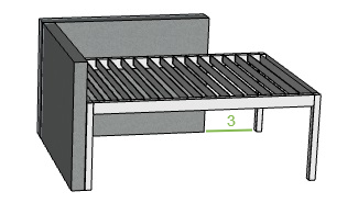 Offerte Genius overkapping met lamellen A9