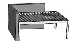 Offerte Genius overkapping voor aanbouw met lamellen