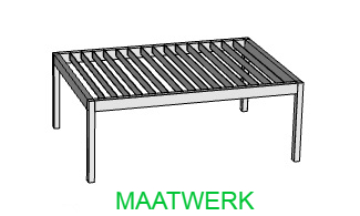 Offerte vrijstaande Genius overkapping met lamellen